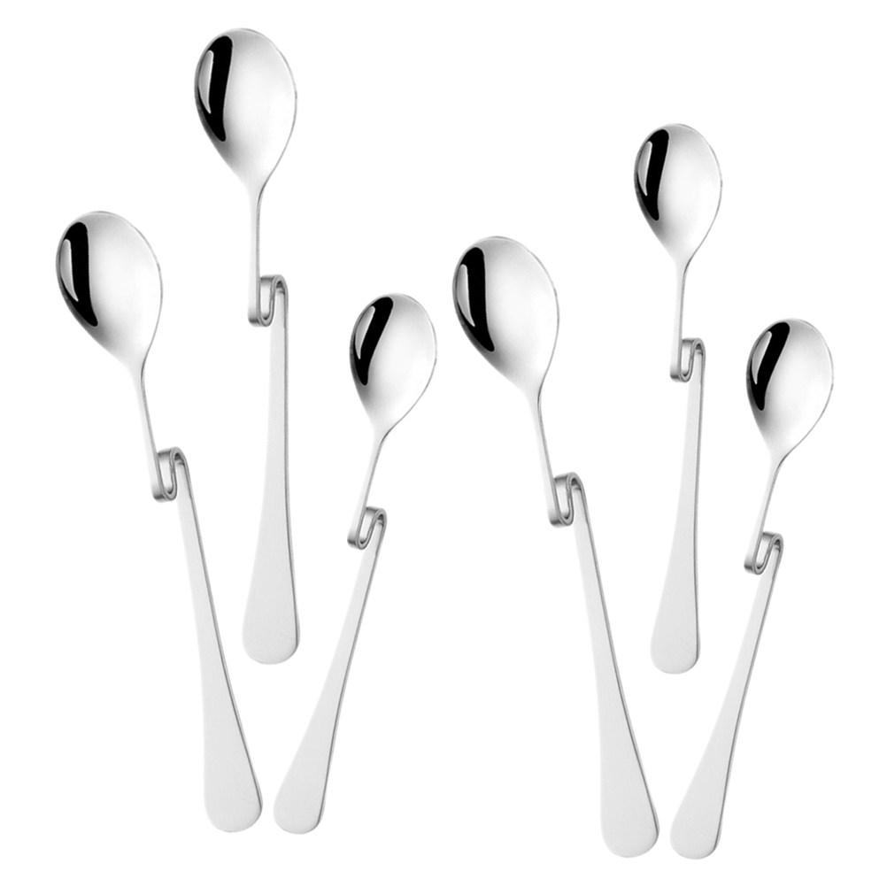Bar Spoon Twisted - 6 قطع ملاعق قهوة من الفولاذ