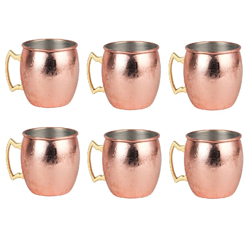 6 قطعة 60 مللي البغل أكواب نحا - مراجعة Mule Copper Mug وسعره