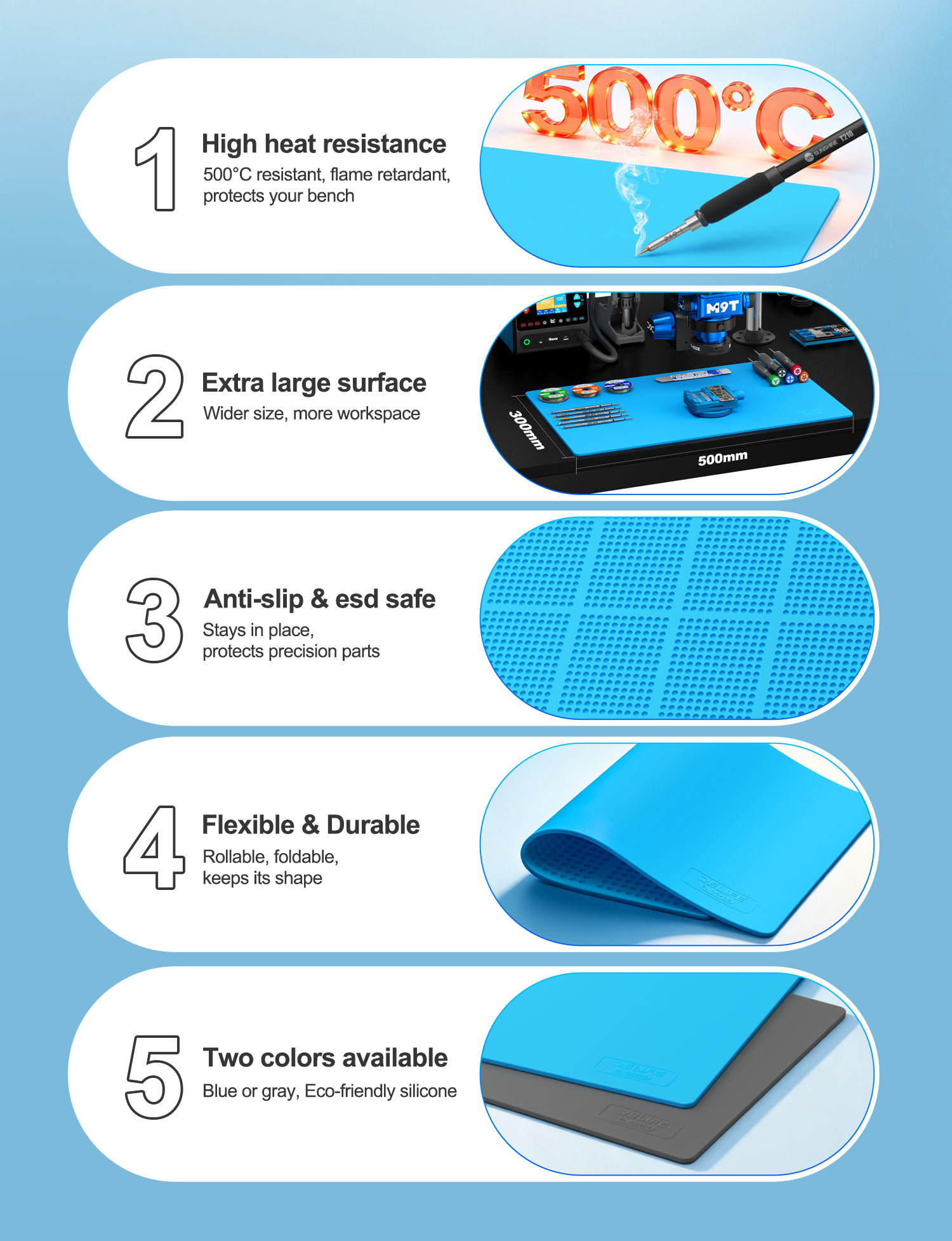 RELIFE RL-004DS حصيرة إصلاح سي - مراجعة Bar Mat Rubber وسعره