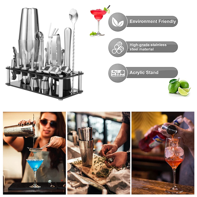 طقم خلاط كوكتيل، مجموعة أدوات  - مراجعة Boston Shaker Set وسعره