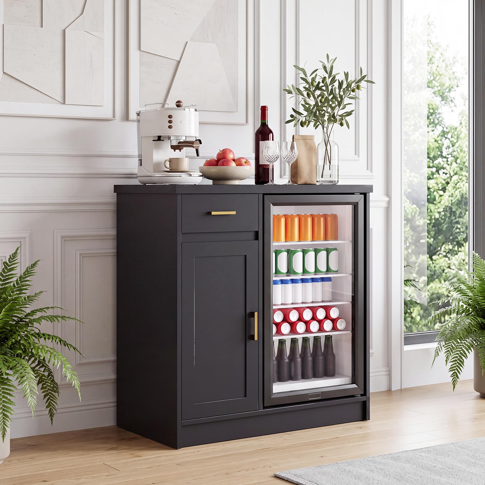 خزانة بار نبيذ بتصميم ريفي مقا - مراجعة Home Bar And Fridge وسعره