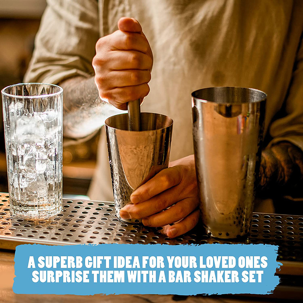 المهنية كوكتيل شاكر مجموعة ناد - مراجعة Boston Shaker Set وسعره