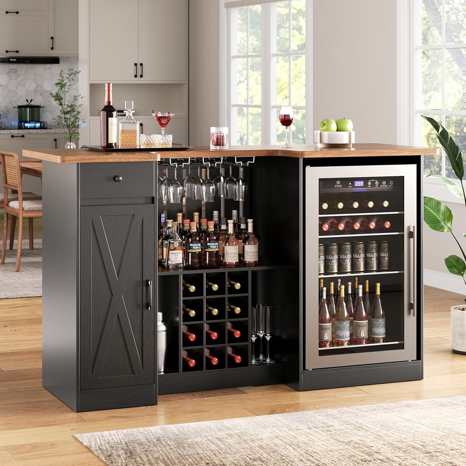 خزانة بار منزلية بطول 72 بوصة  - مراجعة Home Bar And Fridge وسعره
