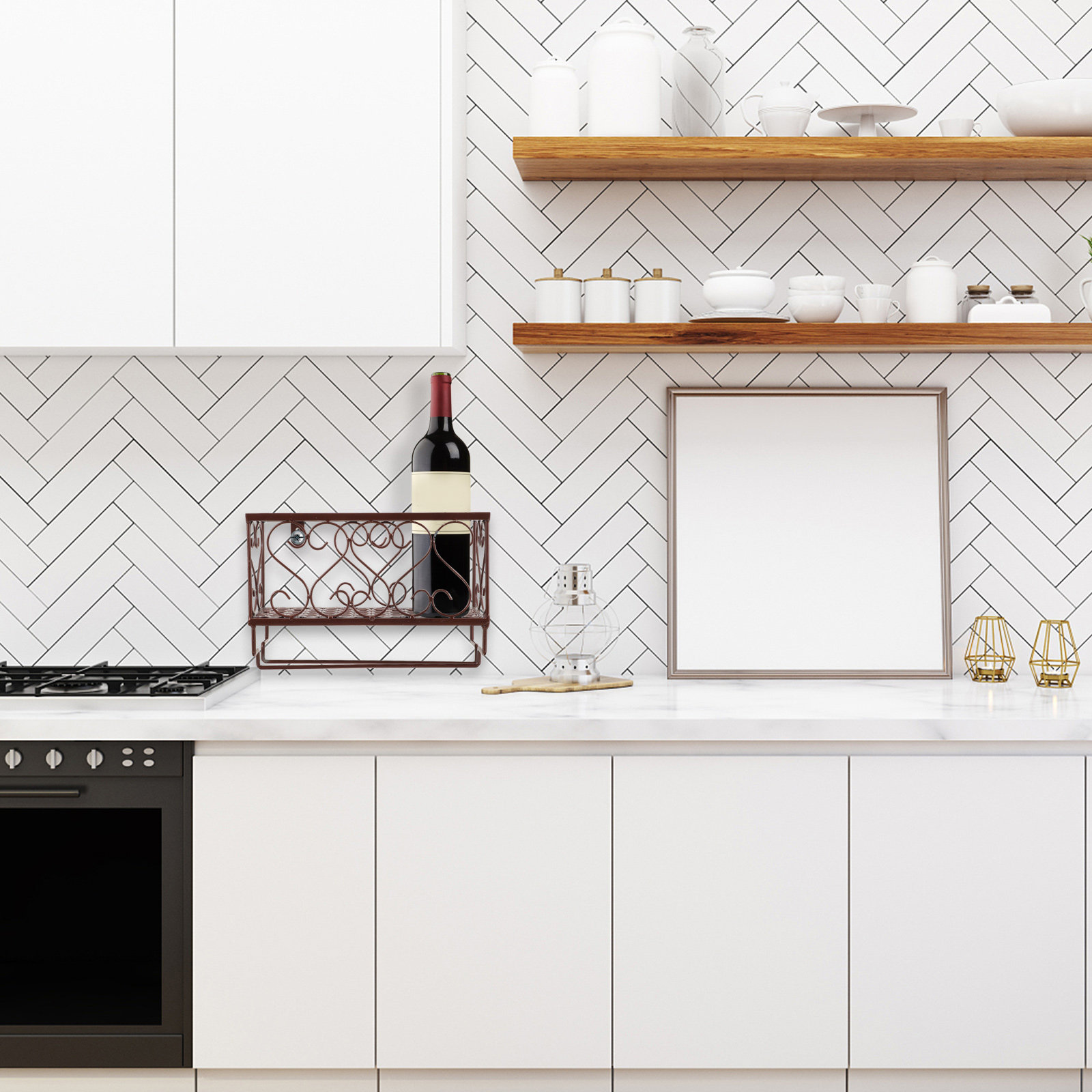 رف نبيذ مثبت على الحائط لتوفير - مراجعة Home Bar Shelves وسعره