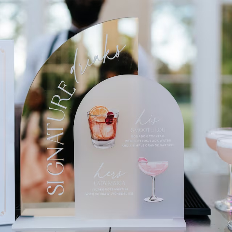 علامة قائمة شريط الزفاف بمرآة  - مراجعة Cocktail Recipe Book وسعره
