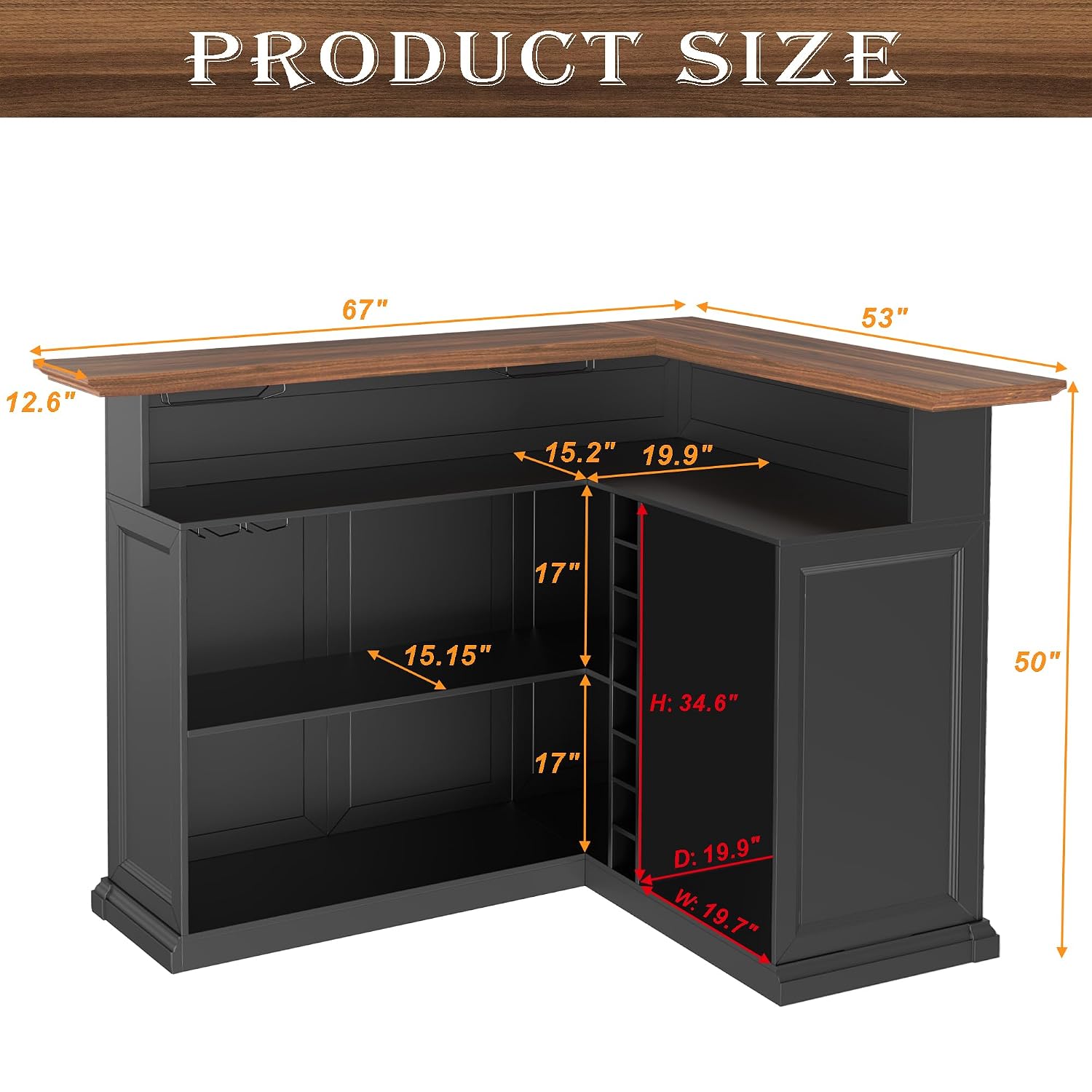 خزانة بار منزلية على شكل حرف L - مراجعة Home Bar Setup وسعره