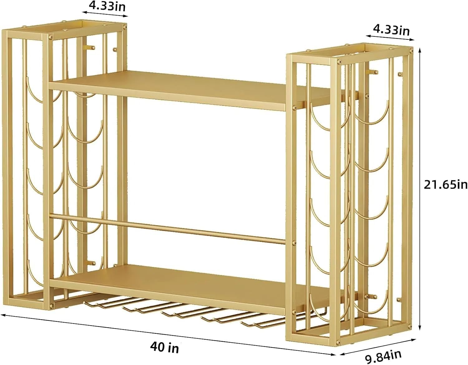 حامل زجاجات النبيذ المثبت على  - مراجعة Home Bar Shelves وسعره